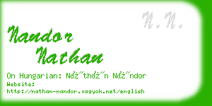 nandor nathan business card